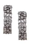 Buy_Ruby Raang_Silver Plated Crystals Loops Earring _Online_at_Aza_Fashions
