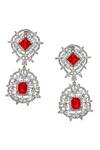 Buy_Ruby Raang_Red Gemstones Doublet And Ruby Earrings _Online_at_Aza_Fashions