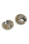 Ruby Raang_Yellow Stones Designer Loops Earrings _Online_at_Aza_Fashions