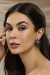 Buy_Ruby Raang_Multi Color Crystals Apple Stud Earrings _at_Aza_Fashions