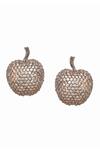 Ruby Raang_Gold Plated Rhinestones Apple Champagne Studs Earring _Online_at_Aza_Fashions