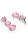 Shop_Ruby Raang_Pink Crystals Designer Earrings _Online_at_Aza_Fashions