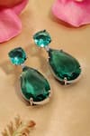 Shop_Ruby Raang_Green Doublet Earrings _at_Aza_Fashions