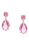 Ruby Raang_Pink Doublet Earrings _Online_at_Aza_Fashions