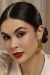 Buy_Ruby Raang_Yellow Doublet Earrings _at_Aza_Fashions