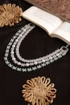 Shop_Ruby Raang_Green Emerald Layered Long Necklace _at_Aza_Fashions