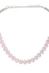 Ruby Raang_Pink Rhinestones Designer Necklace And Earring Set _Online_at_Aza_Fashions