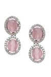 Buy_Ruby Raang_Pink Rhinestones Designer Necklace And Earring Set 