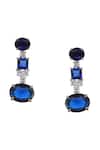 Ruby Raang_Blue Crystals, Stones Embellished Necklace Set _Online_at_Aza_Fashions