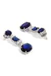 Buy_Ruby Raang_Blue Crystals, Stones Embellished Necklace Set _Online_at_Aza_Fashions