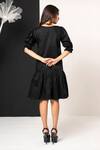 Shop_That Thing You Love_Black Cotton Beads Square Neck Mio Amore Designer Dress _at_Aza_Fashions