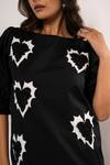 That Thing You Love_Black Cotton Beads Square Neck Mio Amore Designer Dress _at_Aza_Fashions