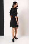 Shop_That Thing You Love_Black Neoprene Beads Round Neck Dress _at_Aza_Fashions