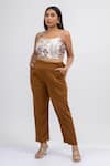 Buy_Mamicha_Off White Georgette Wind Shadow Cape Co-ord Set _Online