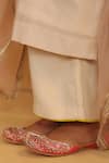 Anshu Wadhwa_White Chanderi Silk, Cotton, Organza Embroidery Round Neck Kurta Set _at_Aza_Fashions