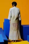 Shop_Clos_Blue Round Neck, Collared Pastel And Green Designer Set _at_Aza_Fashions