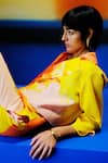 Buy_Clos_Orange Collared Bright And Yellow Designer Set _Online_at_Aza_Fashions
