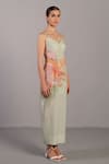 Clos_Pink Scoop Neck Designer Soft And Pastel Green Dress _Online_at_Aza_Fashions