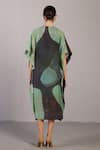 Shop_Clos_Black Linen, Silk V-neck Designer Kaftan _at_Aza_Fashions