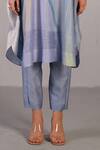 Buy_Clos_Blue Linen, Silk Round Neck Abstract Print Kaftan And Pant Set _Online_at_Aza_Fashions