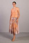Buy_Clos_Orange Linen, Silk V-neck Soft Grey And Designer Waistcoat Set _at_Aza_Fashions