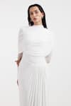 Deme By Gabriella_White Open Neck Designer Valeria Dress _Online_at_Aza_Fashions