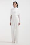Buy_Deme By Gabriella_White Open Neck Designer Valeria Dress _at_Aza_Fashions