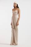 Deme By Gabriella_Ivory Round Neck Designer Elora Dress _Online_at_Aza_Fashions