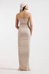 Shop_Deme By Gabriella_Ivory Round Neck Designer Elora Dress _at_Aza_Fashions
