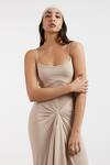 Buy_Deme By Gabriella_Ivory Round Neck Designer Elora Dress 