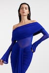 Deme By Gabriella_Blue Off-shoulder Royal Designer Gown _at_Aza_Fashions