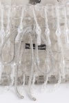 Buy_Modarta_White Crystals, Beads Designer Bucket Bag With 