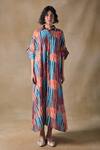 Buy_Pocketful Of Cherrie_Collared Hand Drawn Stripe Button Down Dress _at_Aza_Fashions