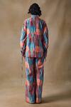 Shop_Pocketful Of Cherrie_Multi Color Collared Hand Drawn Stripe Drawstring Shirt _at_Aza_Fashions