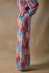 Pocketful Of Cherrie_Multi Color Collared Hand Drawn Stripe Drawstring Shirt _at_Aza_Fashions