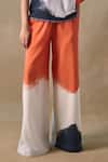 Pocketful Of Cherrie_Orange Washed Palazzo Pants _Online_at_Aza_Fashions