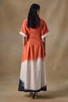 Shop_Pocketful Of Cherrie_Orange Collared Washed Kimono Dress _at_Aza_Fashions