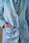 Buy_Pocketful Of Cherrie_Blue Cotton, Shantoon Landscape Gradient Blazer _Online_at_Aza_Fashions