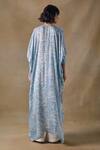 Shop_Pocketful Of Cherrie_Blue V-neck Landscape Print Kaftan _at_Aza_Fashions