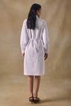 Shop_Pocketful Of Cherrie_White Embroidery Collared Palm Tree Shirt Dress _at_Aza_Fashions