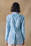 Shop_Pocketful Of Cherrie_Blue Shantoon Hand Drawn Landscape Blazer _at_Aza_Fashions
