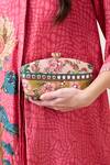 Soup By Sougat Paul_Pink Embroidery Tamaya Embellished Clutch Bag _Online_at_Aza_Fashions
