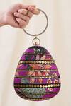 Buy Soup By Sougat Paul Purple Embroidery Aarani Embellished Clutch Bag at Aza Fashions Buy_Soup By Sougat Paul_Purple Embroidery Aarani Embellished Clutch Bag _at_Aza_Fashions