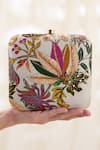 Soup By Sougat Paul_Blue Embroidery Aarani Embellished Clutch Bag _Online_at_Aza_Fashions