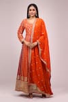 Buy Samyukta Singhania Orange Georgette Embroidery, Sequins Round Neck And Pink Anarkali Set Online at Aza Fashions Buy_Samyukta Singhania_Orange Georgette Embroidery, Sequins Round Neck And Pink Anarkali Set _Online_at_Aza_Fashions