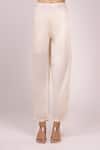 Buy_Samyukta Singhania_Off White Georgette Embroidery, Sequins Round Neck Anarkali Set _Online_at_Aza_Fashions