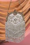 Buy_Be Chic_Silver Embroidery, Tassels Heer Potli Bag _Online_at_Aza_Fashions