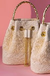 Be Chic_Ivory Embroidery Bloom Bucket Bag _Online_at_Aza_Fashions
