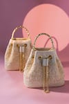Shop_Be Chic_Ivory Embroidery Bloom Bucket Bag _Online_at_Aza_Fashions