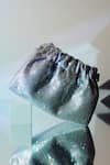 Be Chic_Silver Crystals Chic Potli Bag _at_Aza_Fashions